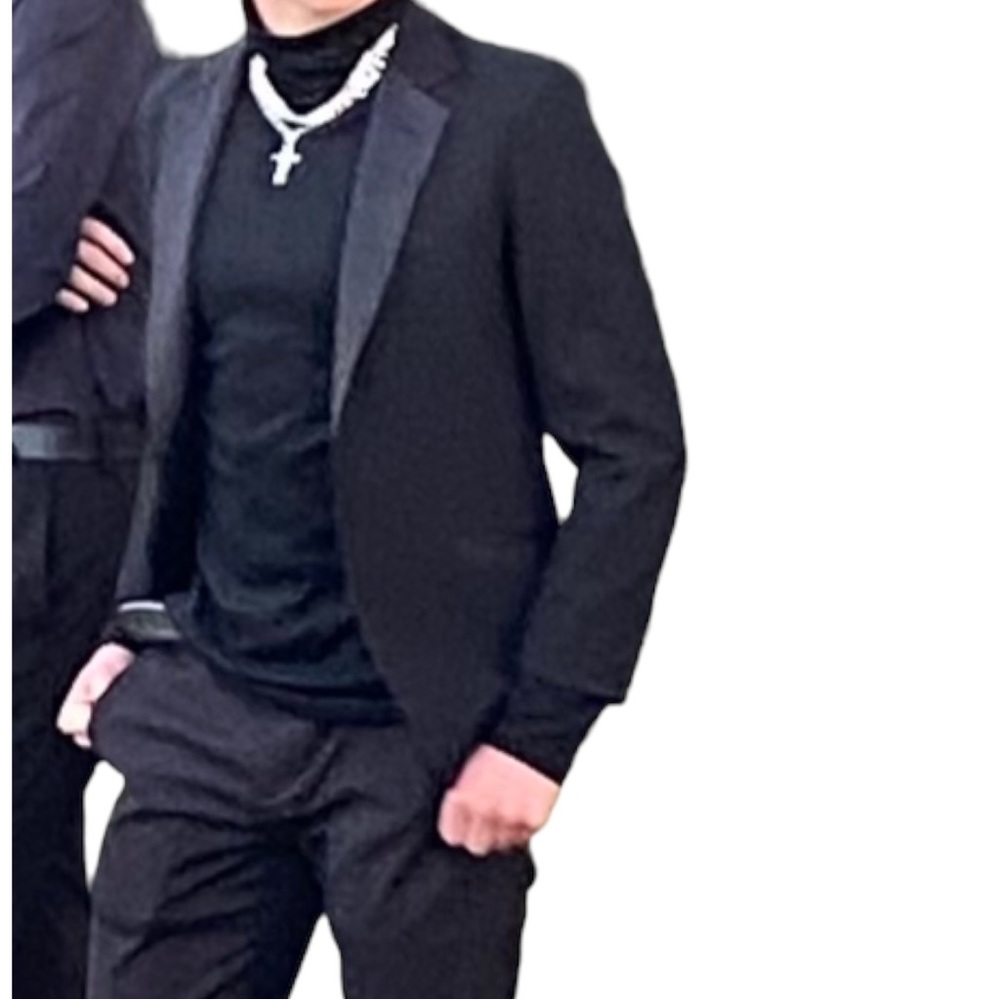 After 6 Men’s Black Wool Tuxedo Suit Jacket 36R